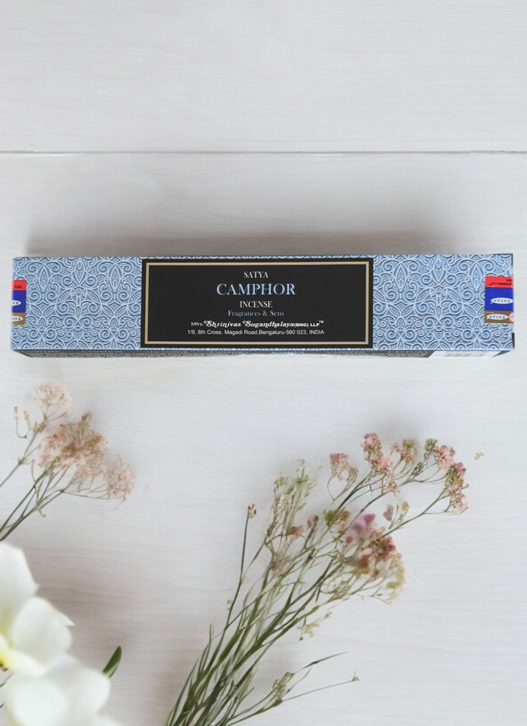 Encens Satya Camphre (Camphor) – Boîte de 20 Bâtonnets
