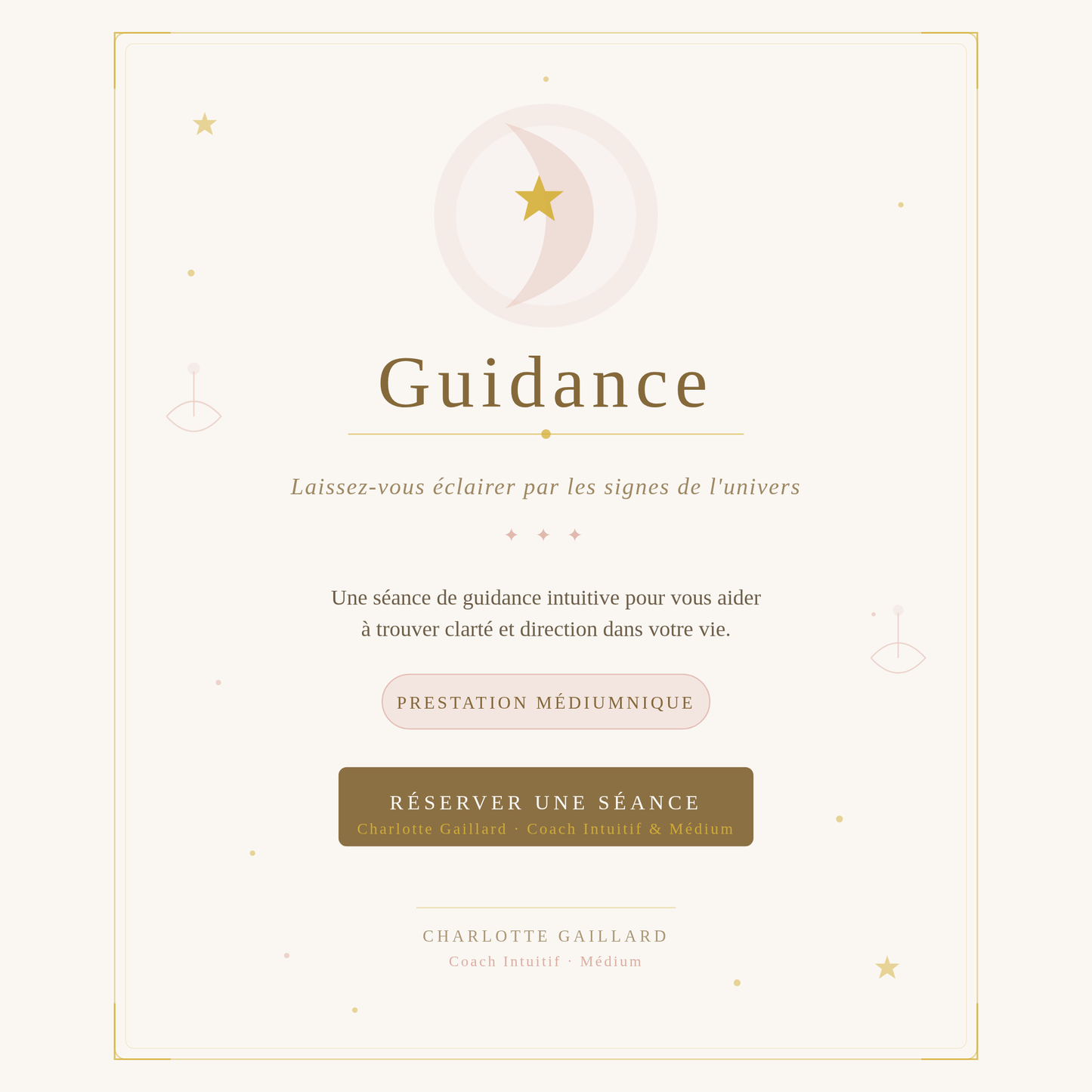 GUIDANCE — 30 minutes | 45 € En présentiel à Romenay ou en visioconférence