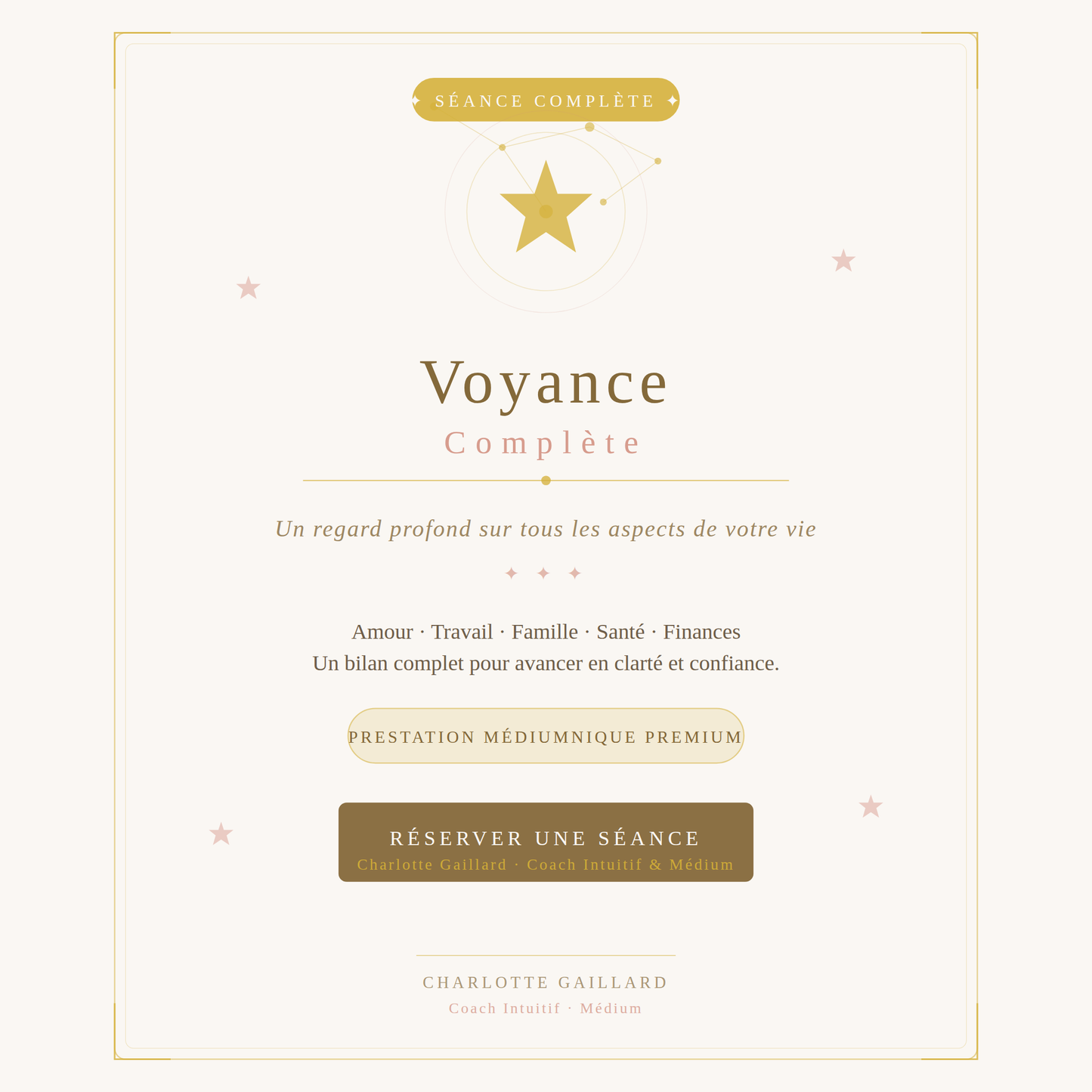 VOYANCE COMPLÈTE — Plusieurs domaines — 1 heure | 90 € En présentiel à Romenay ou en visioconférence