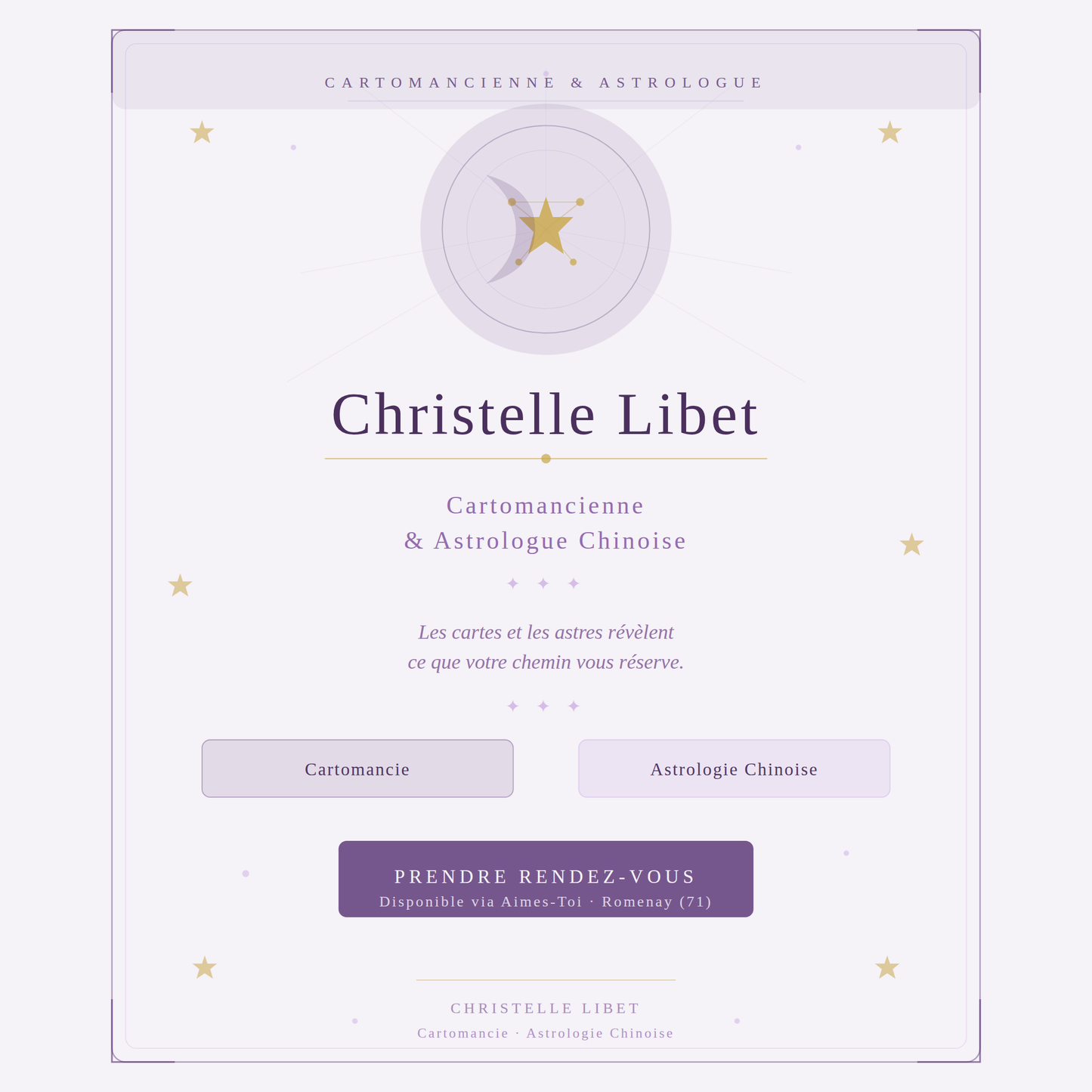 Christelle Libet, Cartomancienne