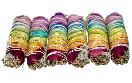 Bâton de Sauge blanche de Californie 7 chakras 10,2 cm