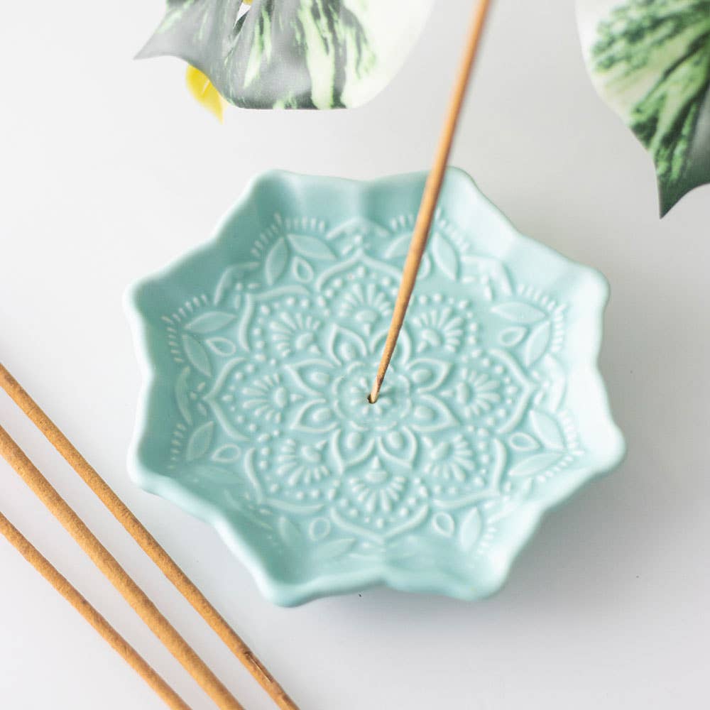 Porte-bâtonnets d'encens Blue Mandala