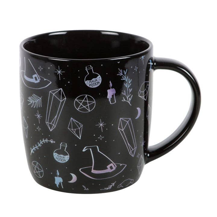 Mug à imprimé de sorcière en cristal