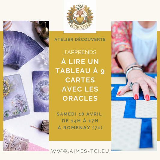 Atelier "j'apprends à lire un tableau à 9 cartes avec les oracles" paiement des arrhes
