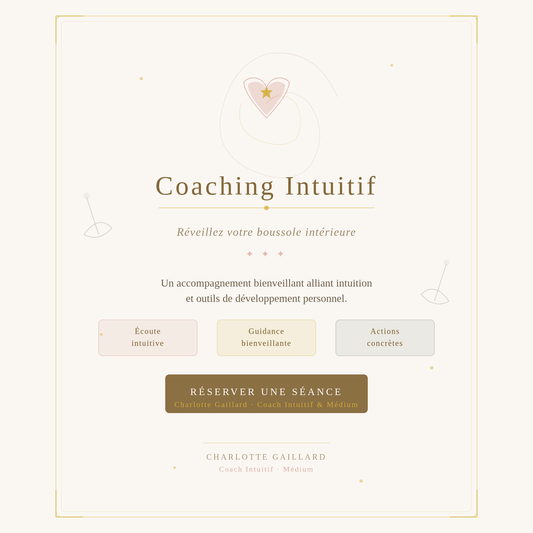COACHING INTUITIF — 1 heure | 90 € En présentiel à Romenay ou en visioconférence