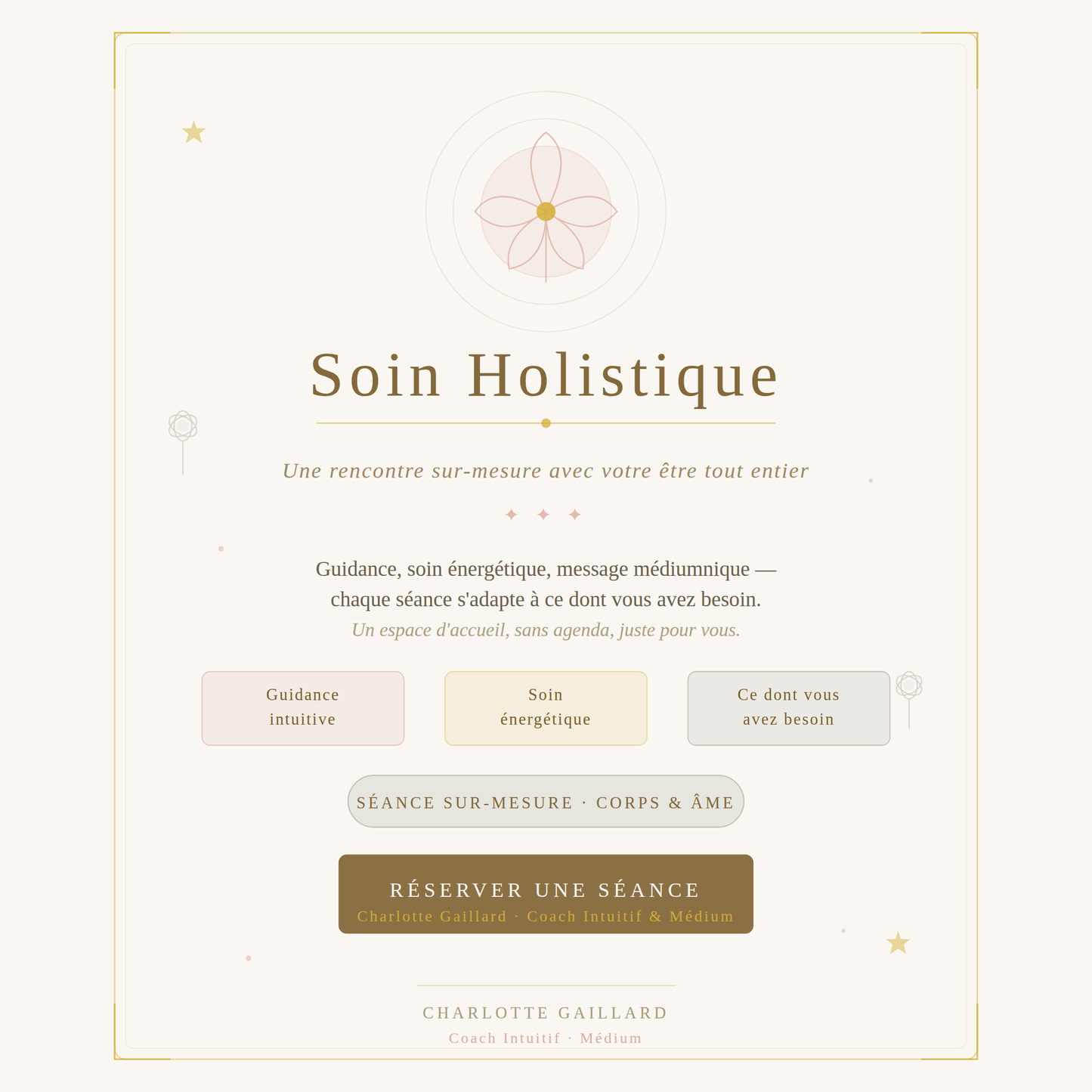 SOIN HOLISTIQUE — 1h15 à 1h45 | 100 € En présentiel uniquement à Romenay