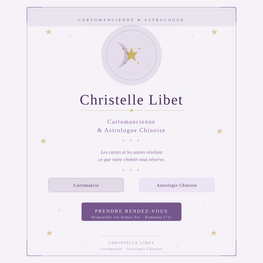 Christelle Libet, Cartomancienne