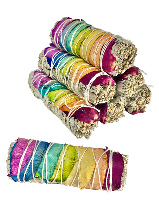 Bâton de Sauge blanche de Californie 7 chakras 10,2 cm