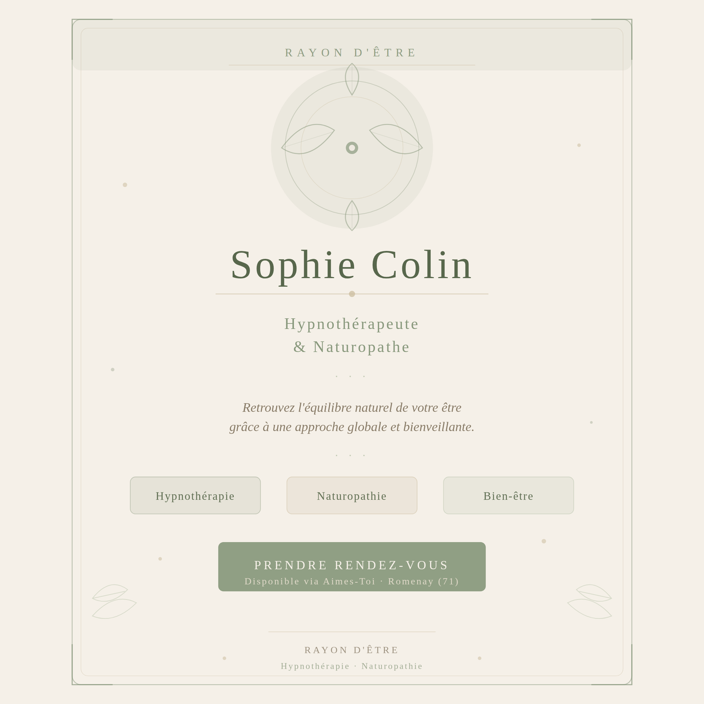 Sophie Colin - Hypnothérapeute & Naturopathe