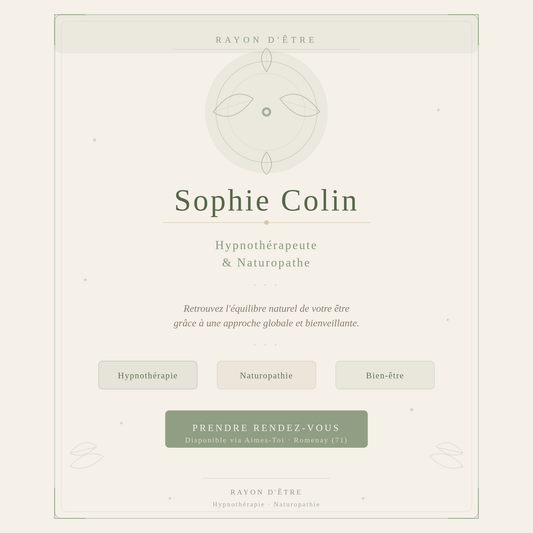 Sophie Colin - Hypnothérapeute & Naturopathe