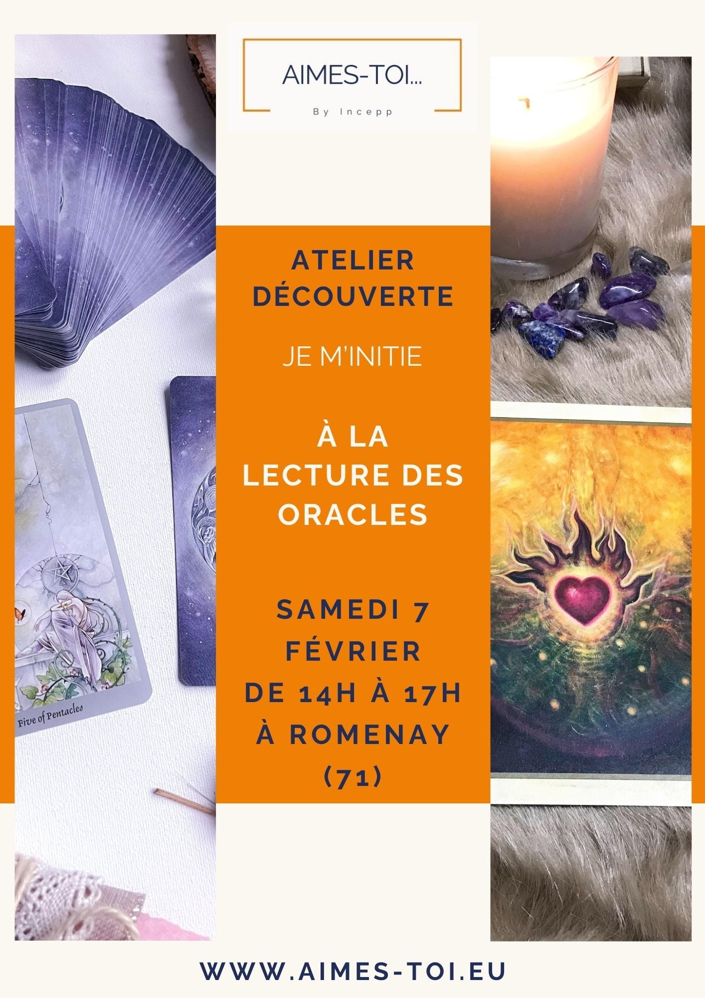 Atelier " Je m'initie à la lecture des oracles"/ paiement des arrhes
