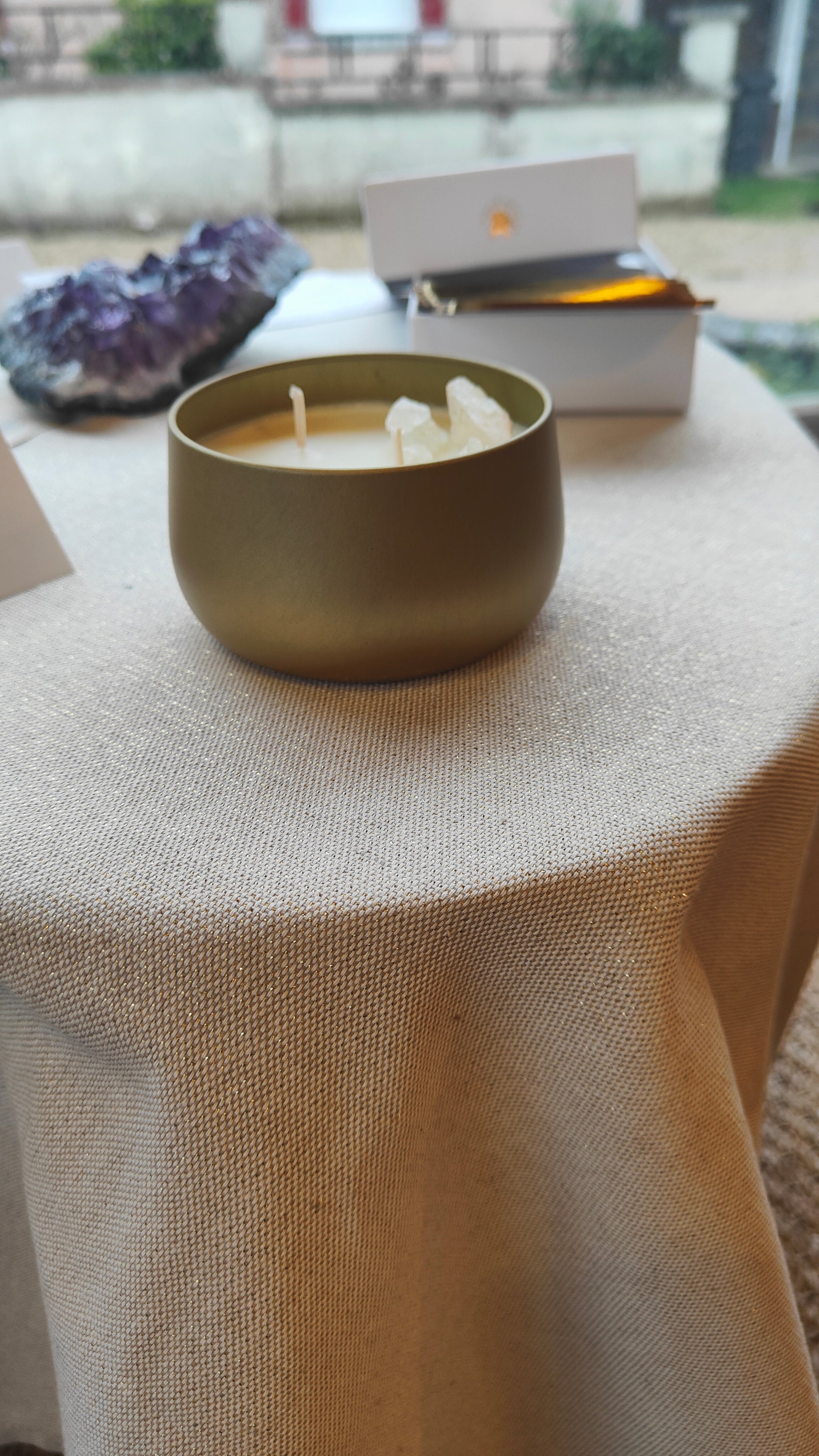 Bougie pomme cannelle noel méditation Romenay Saône-et-Loire