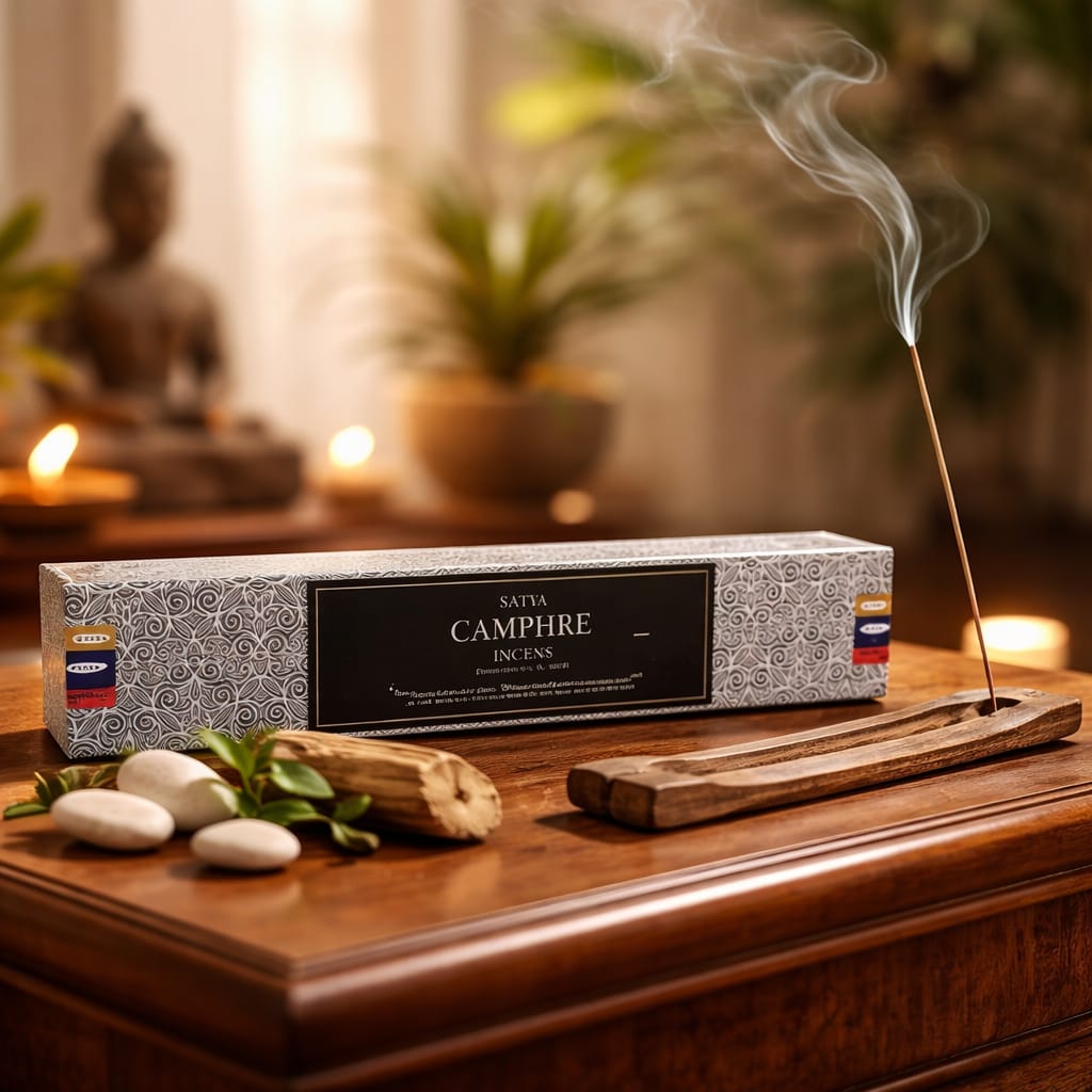 Encens Satya Camphre (Camphor) – Boîte de 20 Bâtonnets
