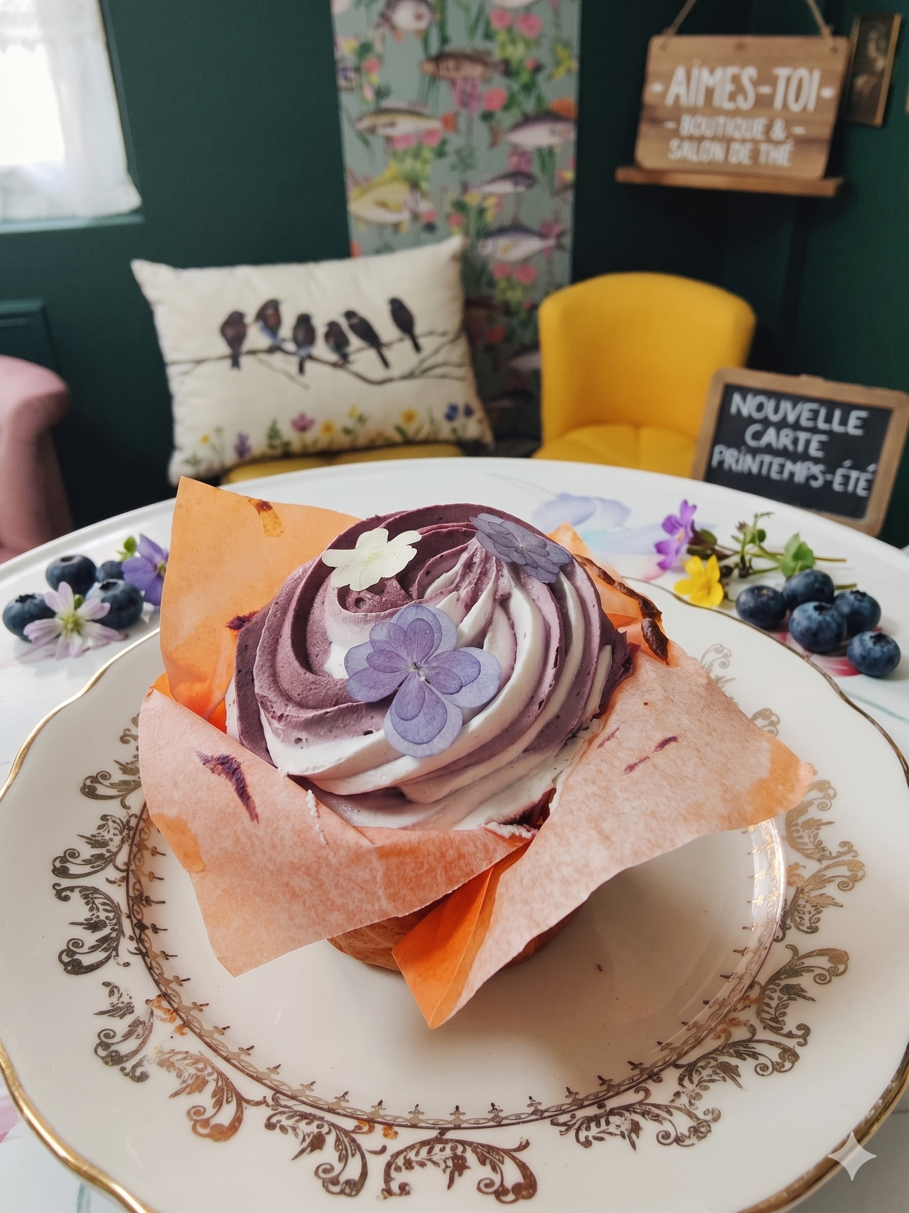 Muffin myrtille — Salon de Thé Aimes-Toi Romenay